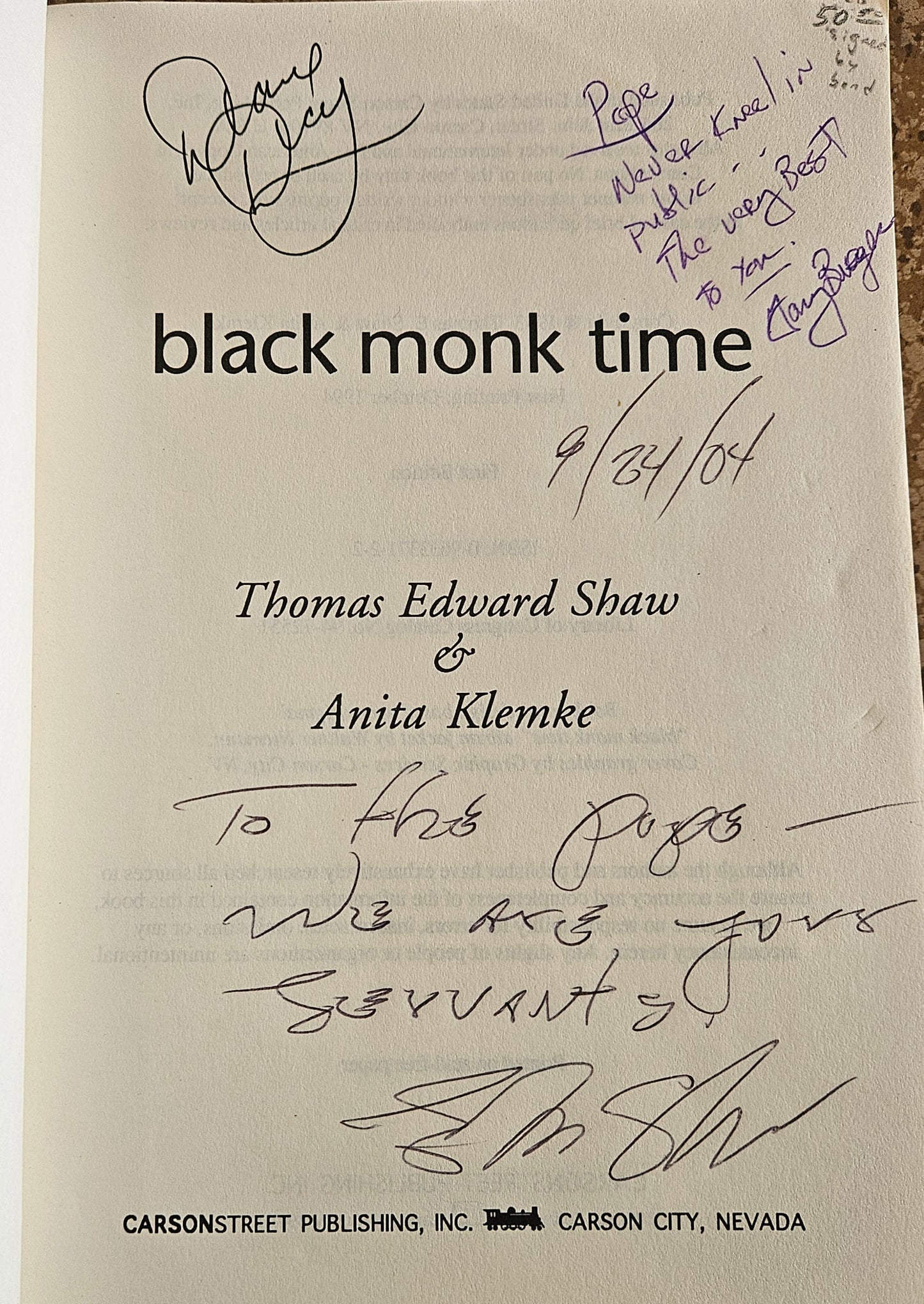 Thomas Edward Shaw & Anita Klemke - Black Monk Time