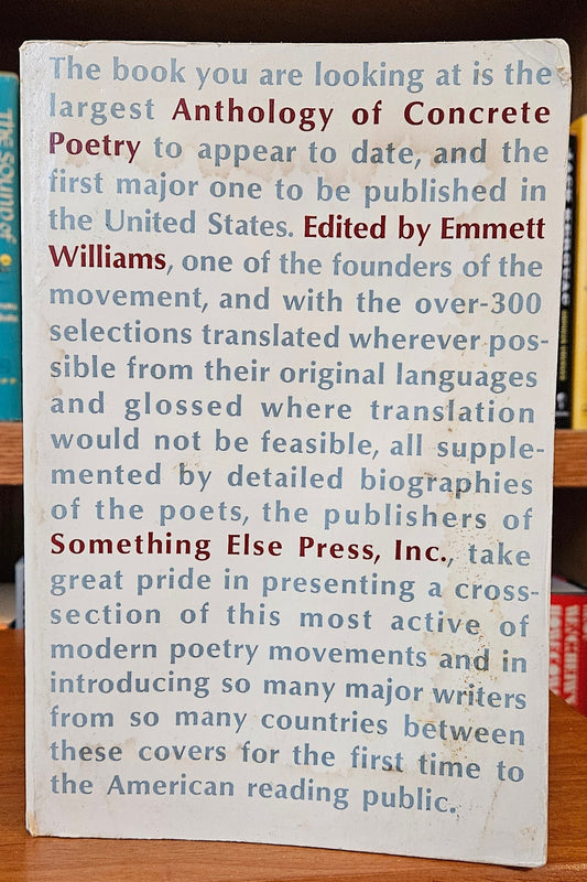An Anthology of Concrete Poetry - Emmett Williams (ed)