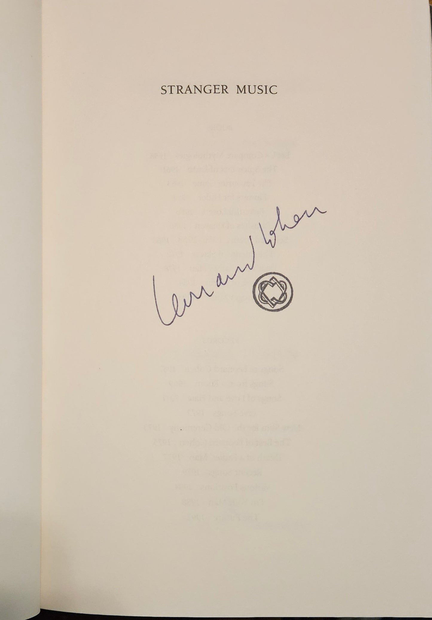 Leonard Cohen - Stranger Music (signed)