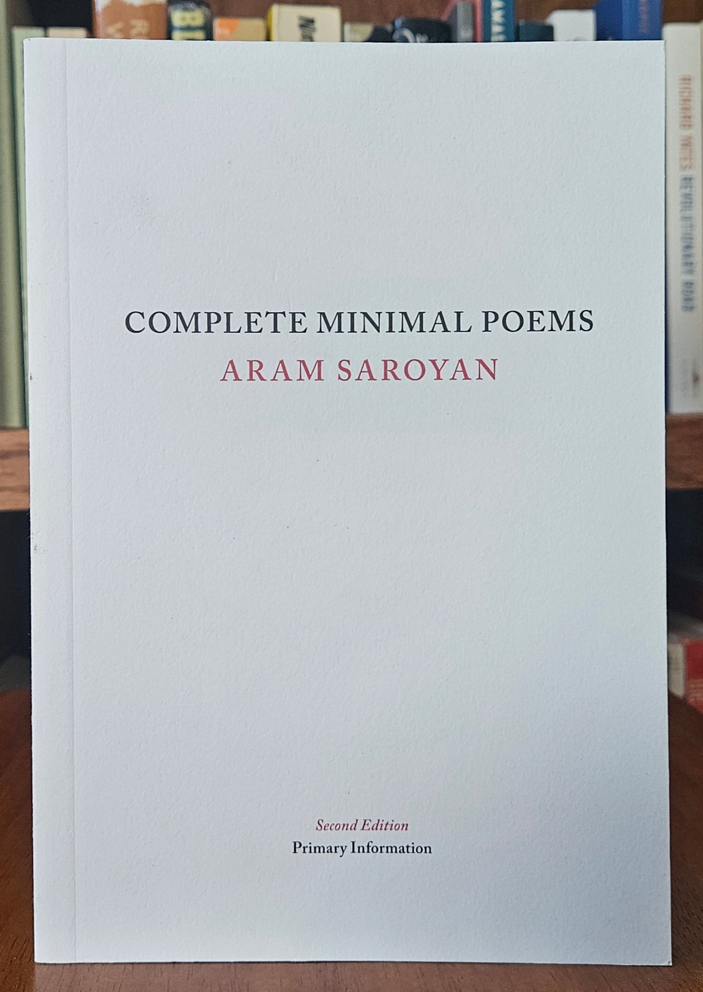 Aram Saroyan - Complete Minimal Poems
