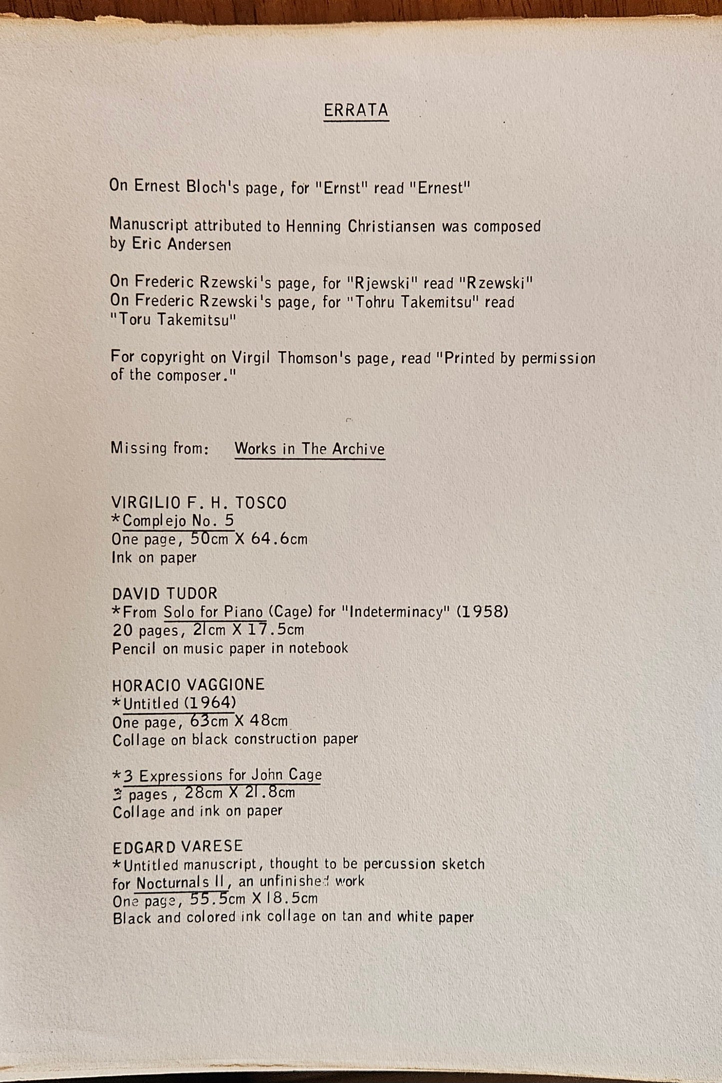 John Cage - Notations