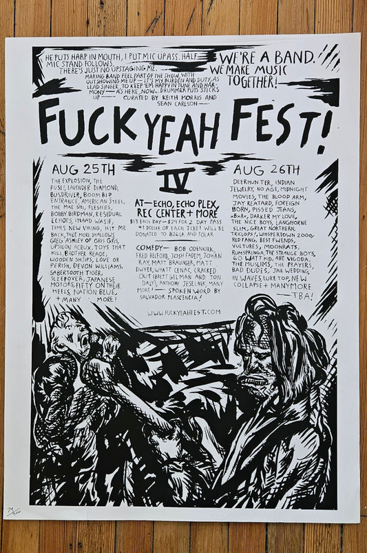 Raymond Pettibon Fuck Yeah Fest Print