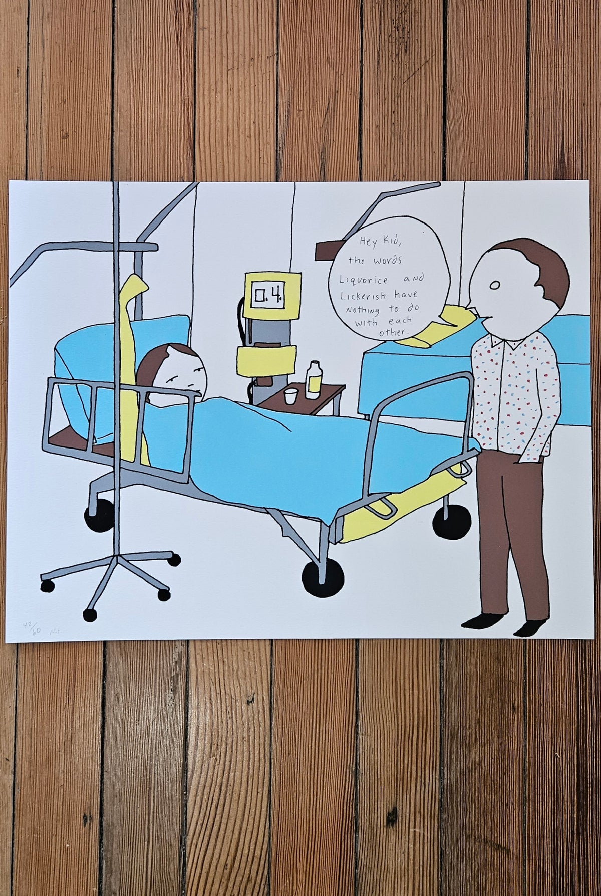 Neil Farber Print With Hand-Drawn Elements