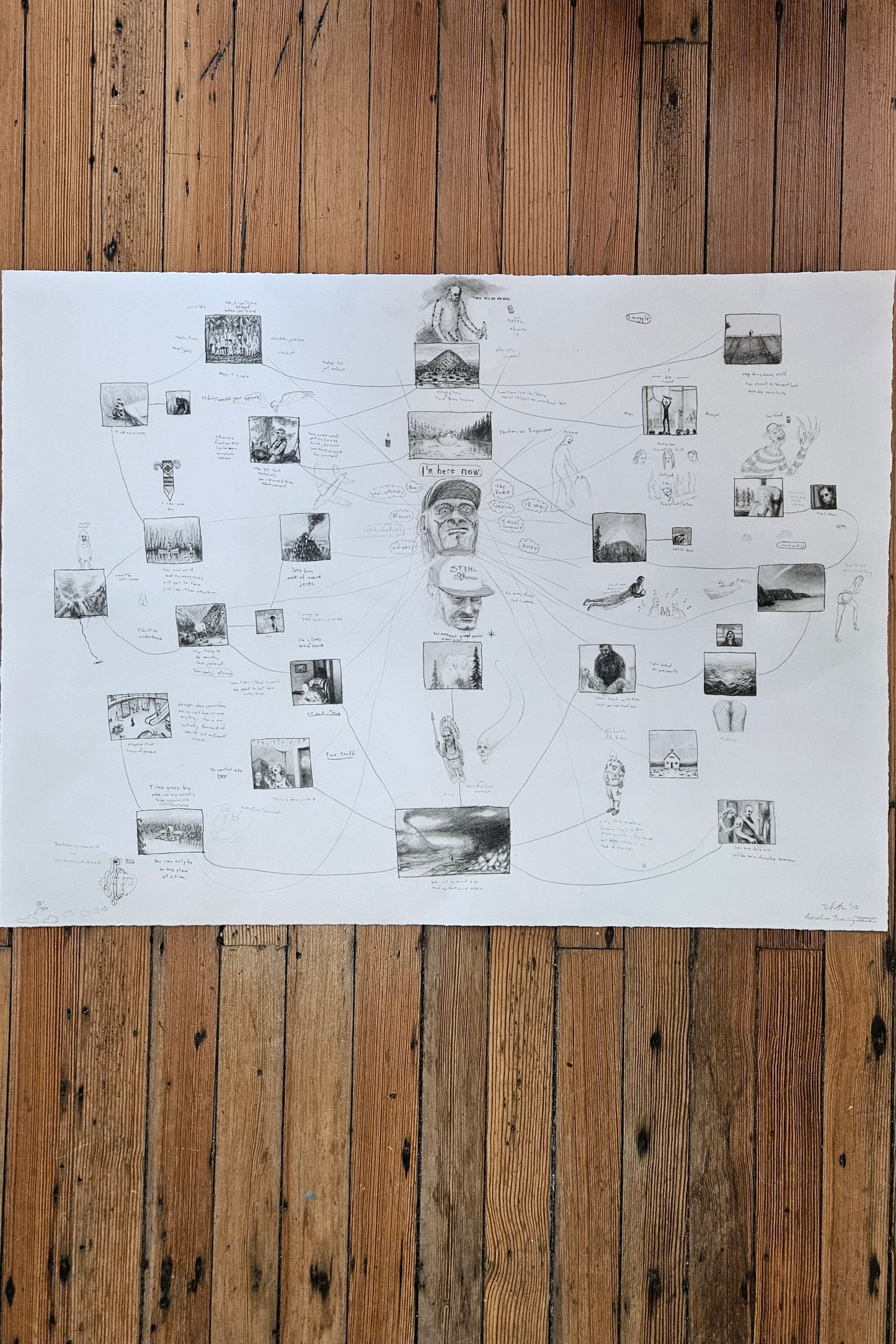 Dan Attoe Accretion Drawing Print