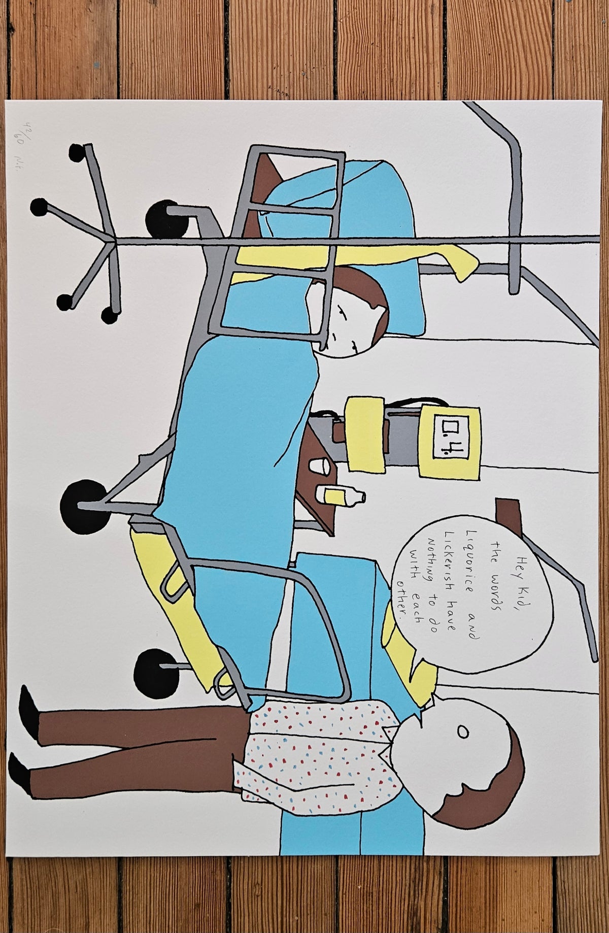 Neil Farber Print With Hand-Drawn Elements